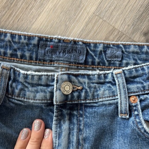 Bluenotes cropped denim straight leg blue jeans size 31 / 12 - Picture 6 of 13